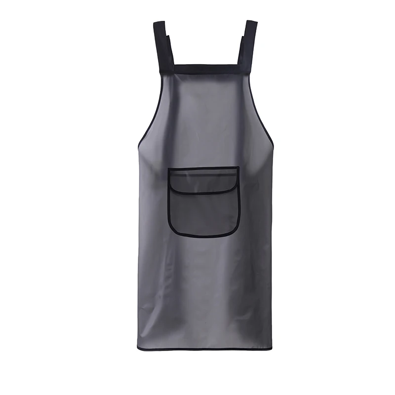 TPU Transparent Plastic Apron Waterproof Oil-proof Kitchen Aprons Household Cleaning Bib Robe Hairdresser Manicurist Mandiles