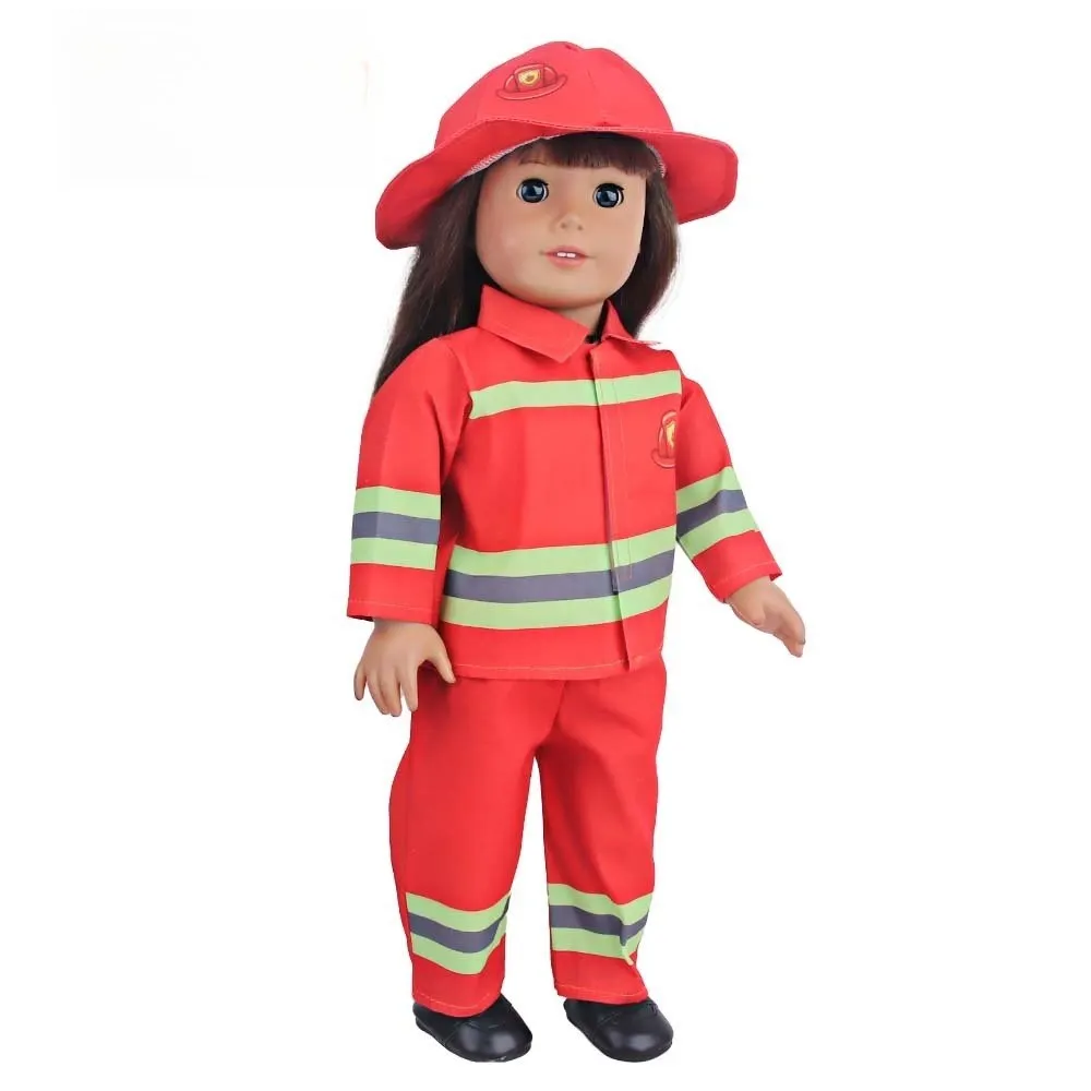

18-дюймовый кукольный пожарный костюм, комплект ролевых костюмов, смена кукольного костюма