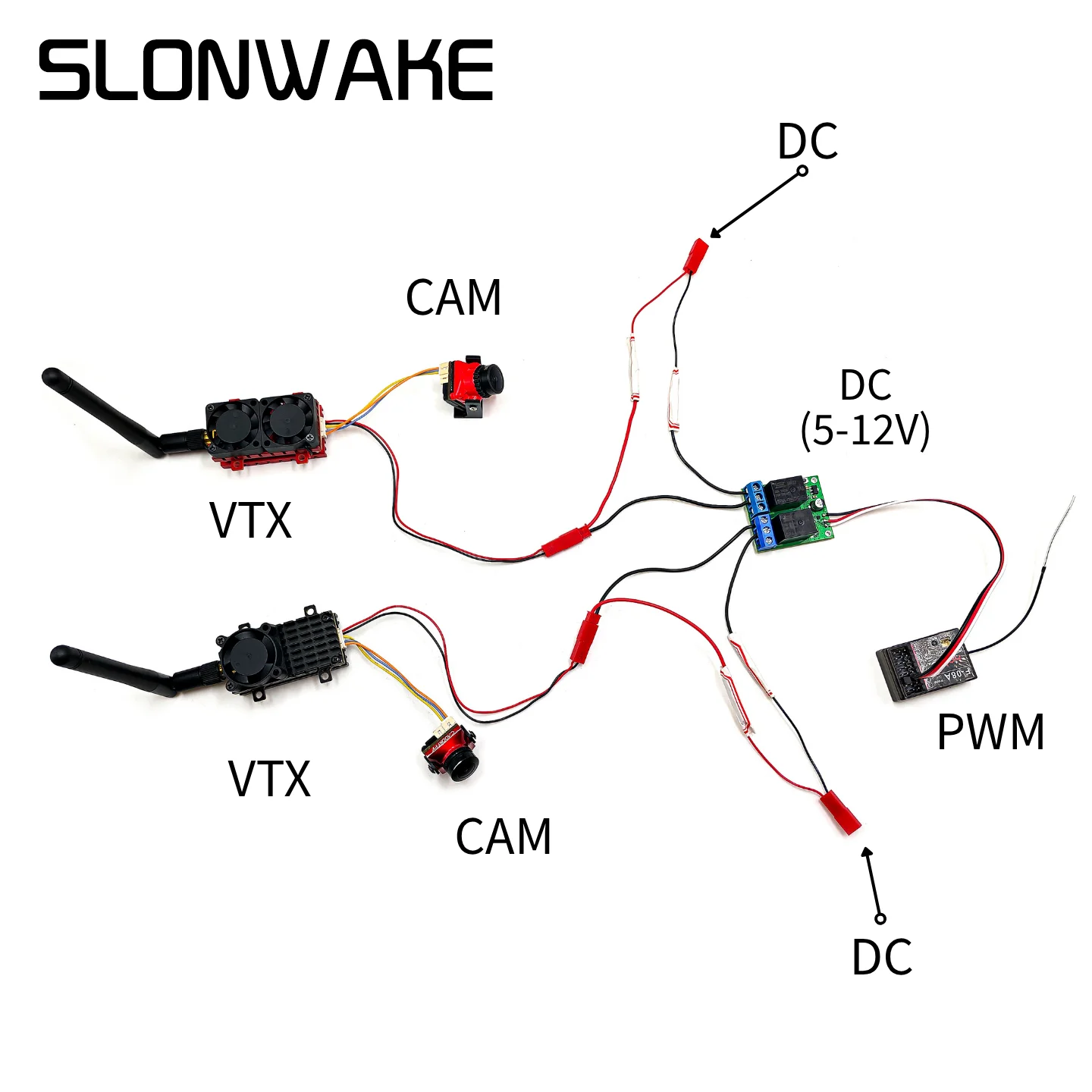 SLONWAKE S2014 Adjustable PWM Delay Relay Module Dual Channel 0-99.9s Timer 3/2-Level Control NO/NC Contact for Arduino DIY