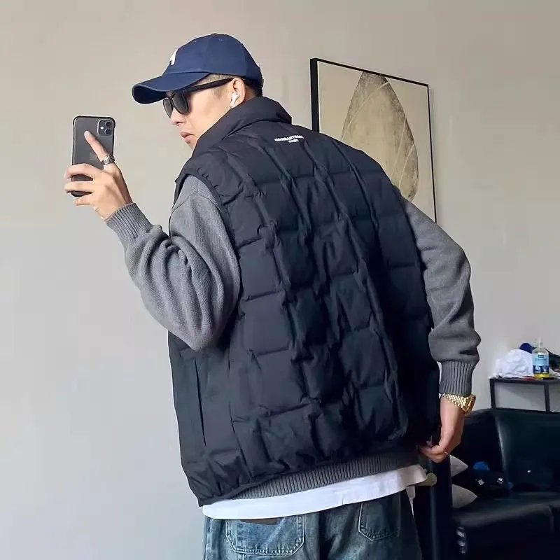 

plus Size 300 Pou Trendy Brand down Cotton Vest ex Autumn Winter oulder Pad Svel Vest Jaet Thi Warm Casual