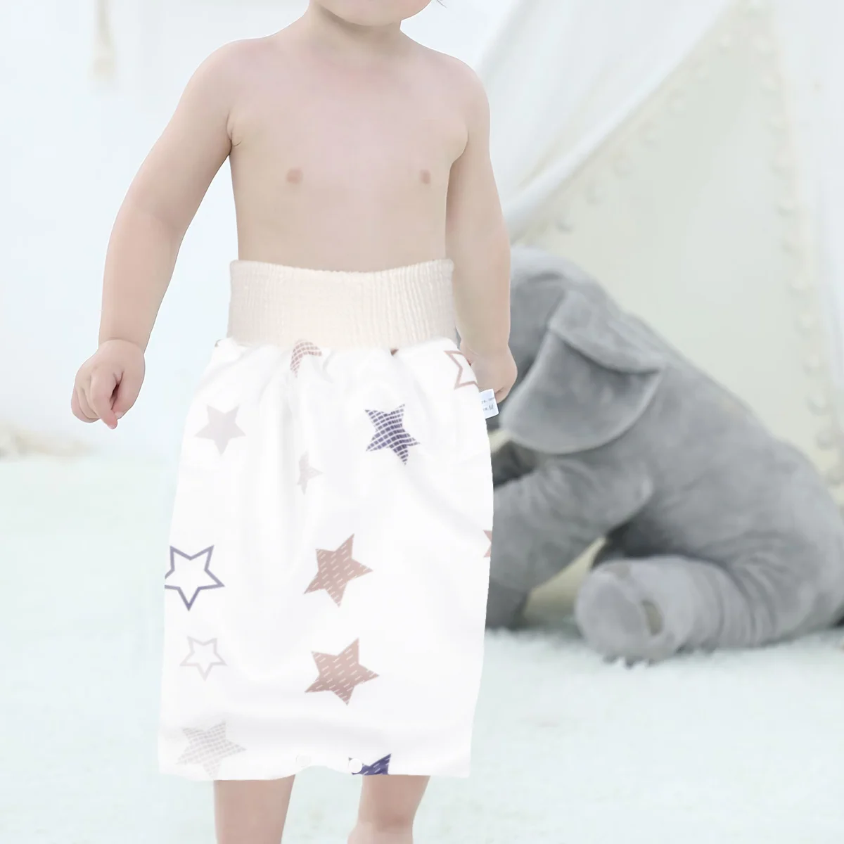 

Детские тренировочные штаны из чистого хлопка с высокой талией, водонепроницаемое герметичное тренировочное нижнее белье для малышей, дышащие удобные штаны для младенцев