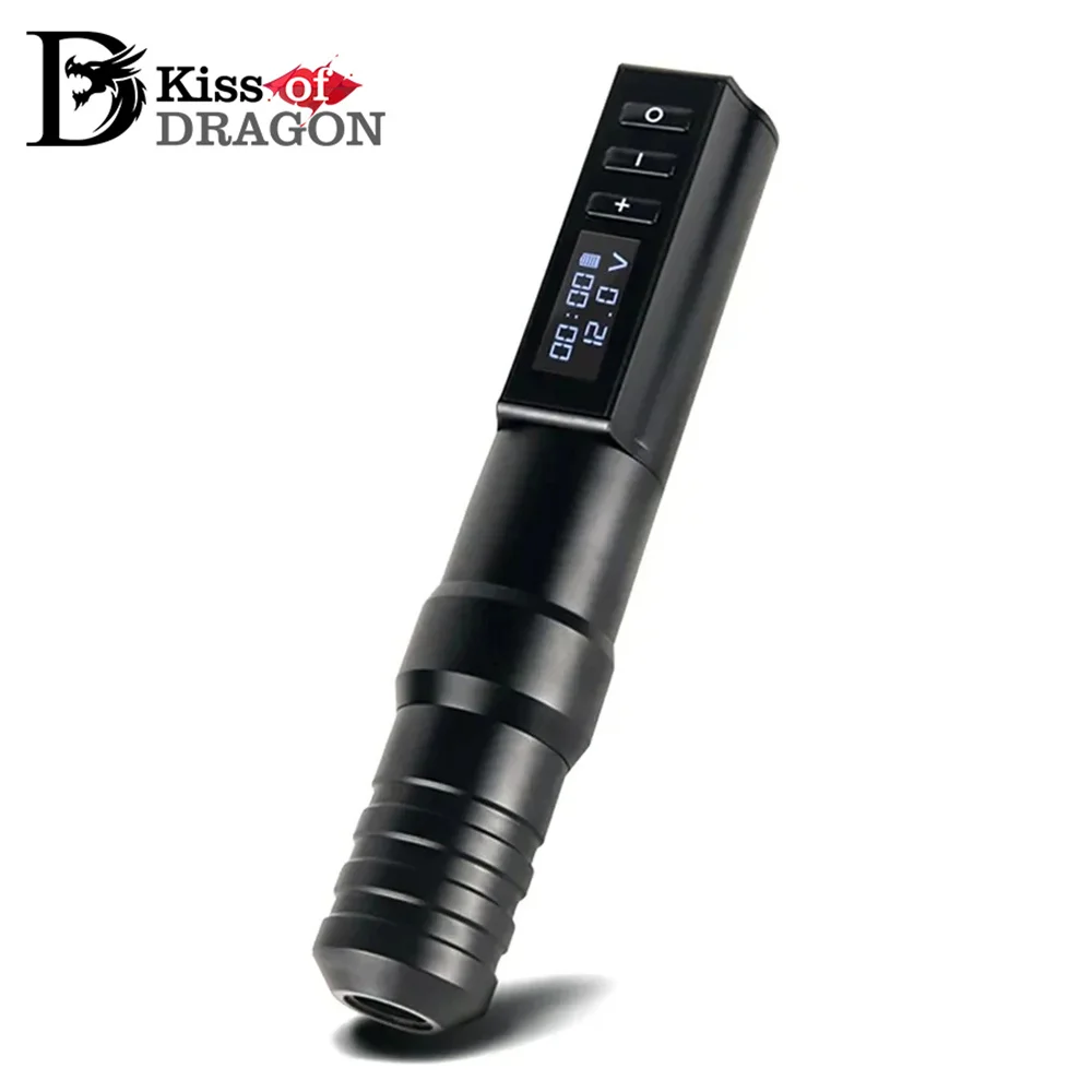 Kiss Of dragon Wireless Tattoo Machine Professional Coreless Motor Pen Set Tattoo Supplies for Professionals and Beginners