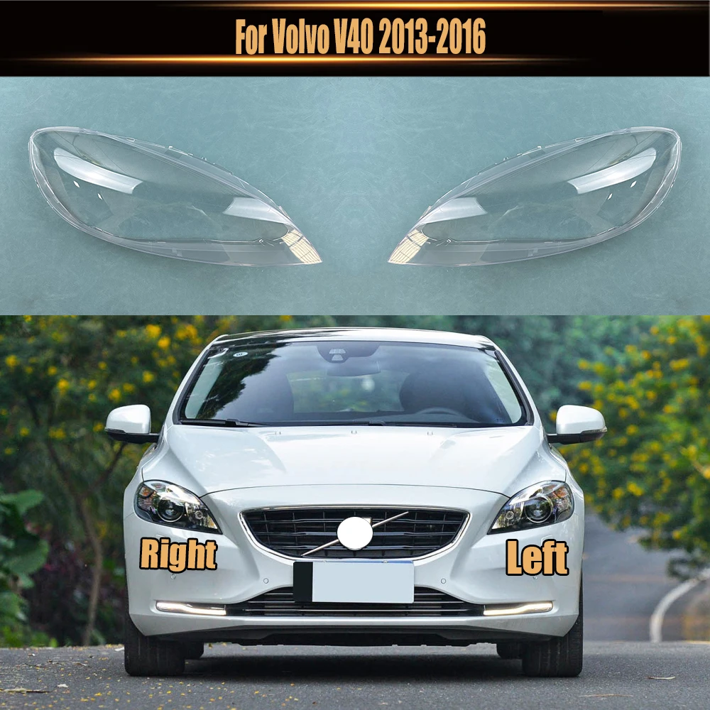 

For Volvo V40 2013-2016 Headlight Lens Shell Transparent Headlamp Cover Replace The Original Lampshade Plexiglass