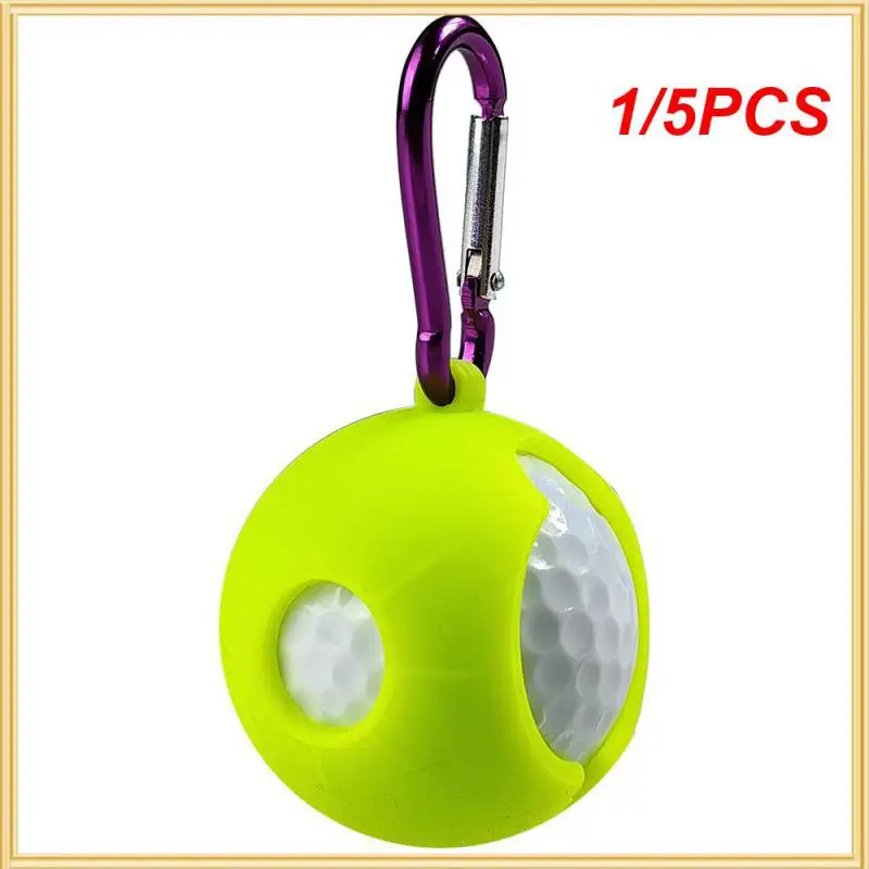 1/5PCS 14g Protective Case Key Chain Silicone Ball Cover Easy To Clean Small Footprint Golf Storage Silica Gel Storage Case