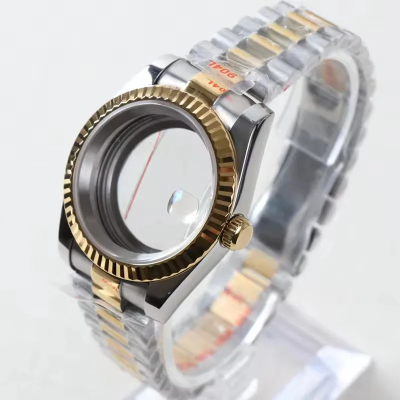 

The high-quality stainless steel case, mirror sapphire glass and President strap are suitable for the NH35 and NH36 movements