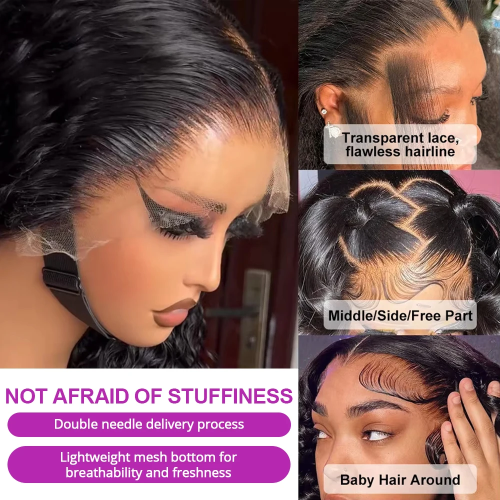 220 high density human hair wigs 30 40 inch black hd lace frontal wig pre plucked front 13x6 13x4 kinky curly deep water wave