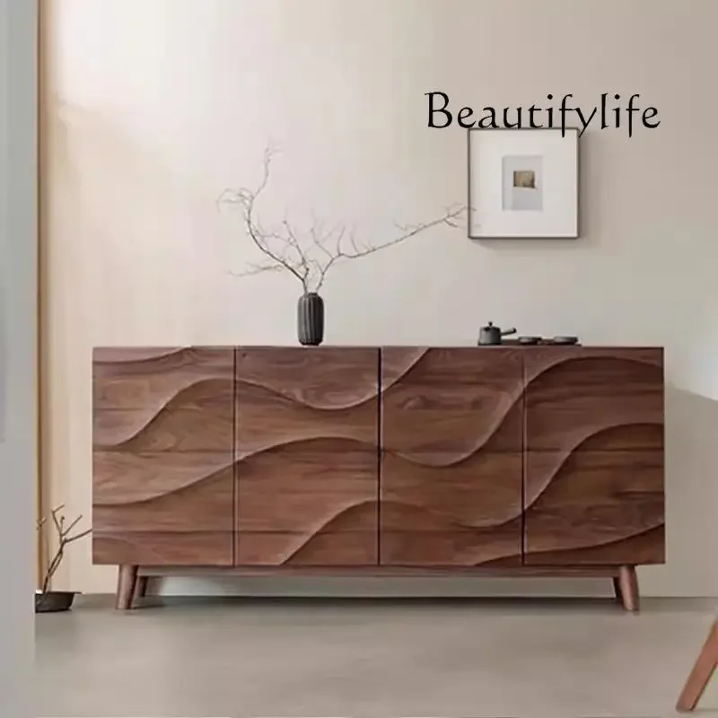 

u High-end relief designer decorative cabinet living room American retro dining side cabinet medieval mystery cabinet