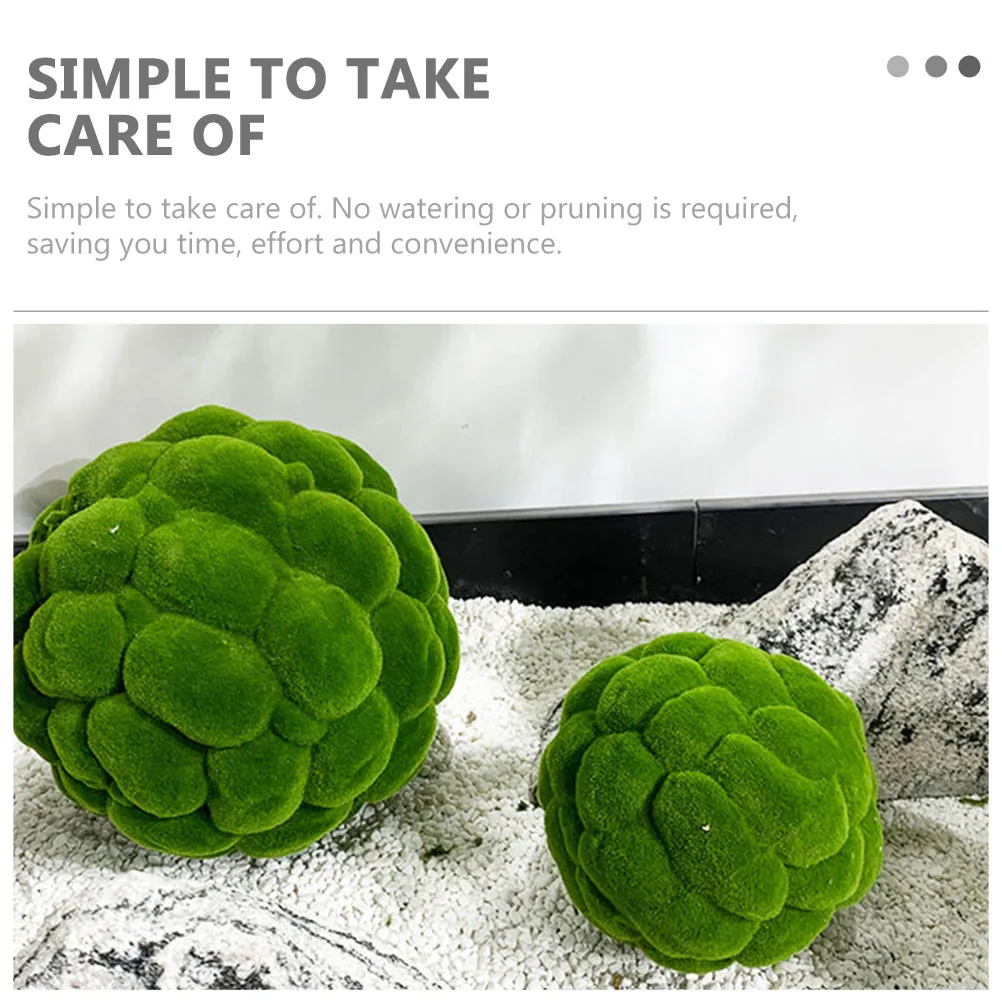 

Green Moss Ball Decoration Flocking Simulated Moss Decorative Balls for Planter Centerpiece Event Wedding Table Decor
