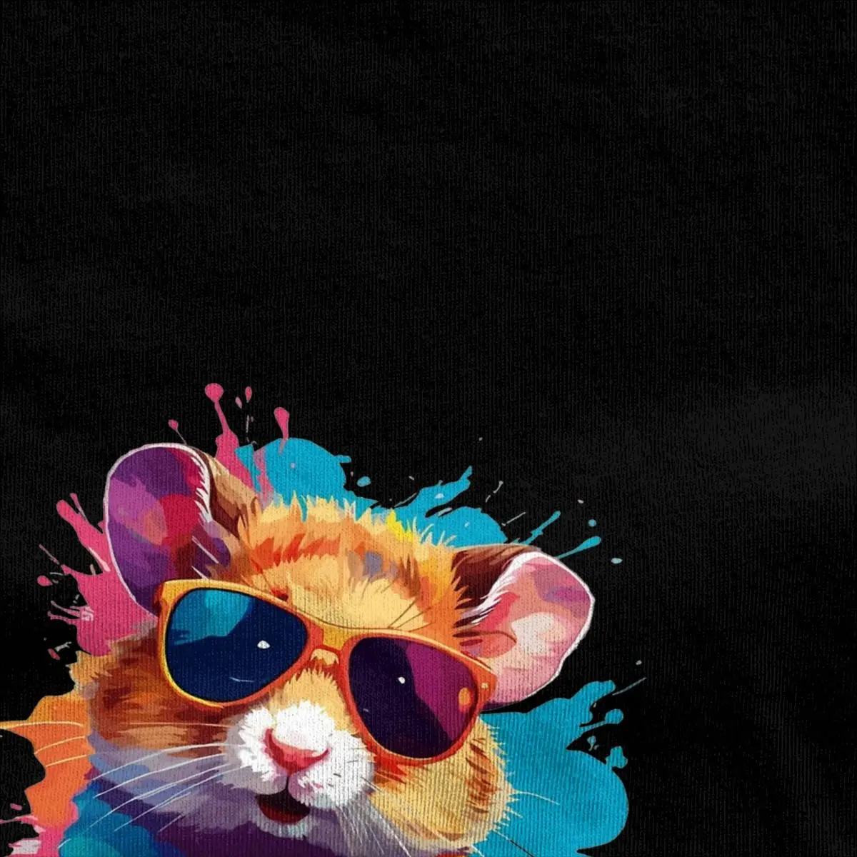 Oversized T Shirt Cool Hamster Cotton T Shirts rat pet animal Hipster Tee Shirt for Men Summer Classic Casual Short Sleeve Tops