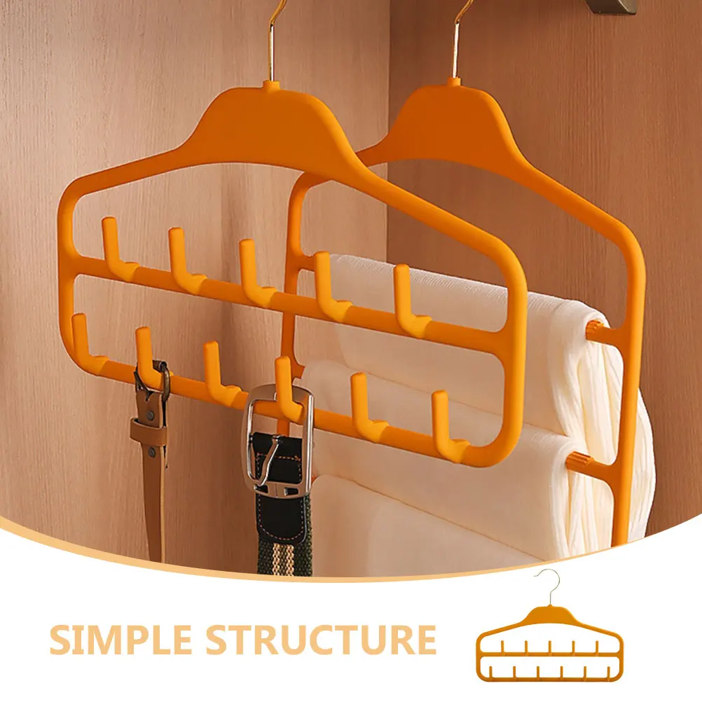 

2Pcs Closet Belt Hanger Organizer Multi-Slot Scarf Tie Storage Rack Space Saver Accessory Organizers Belt Hangers for Women