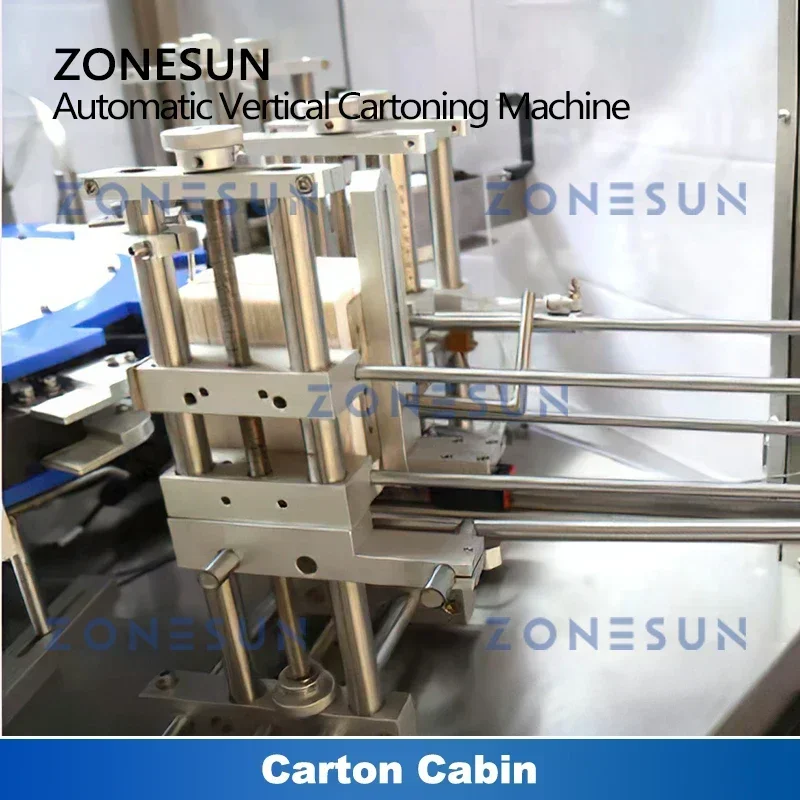 ZONESUN ZS-ZHJ50D Automatic Cartoning Machine for Cosmetic Bottles, Tubes & Hand Cream Packaging