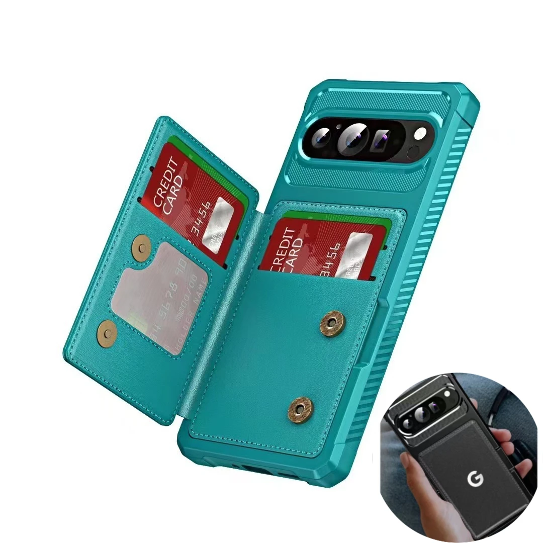 High-end lederen flip-vouw portemonnee telefoonhoesje voor Google Pixel 10 9 Pro XL 10A 9A 8A 7A 8 7 met kaarthouder slot anti-drop cover