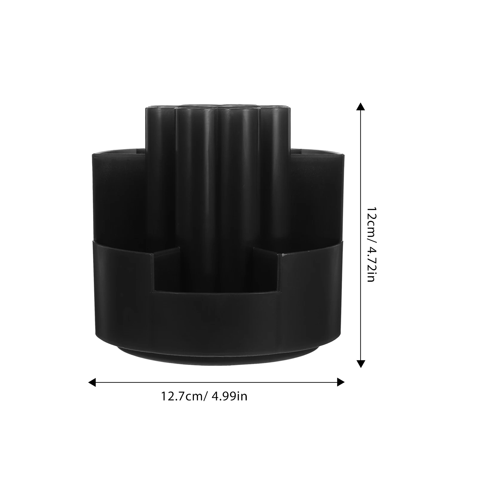 Organizer da scrivania girevole nero Portapenne girevole a 360 gradi per forniture di archiviazione di cancelleria per ufficio, scuola, casa