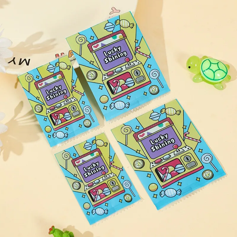100 Stück Glänzende Glücksbeutel mit Aufdruck, Neue Leere Tüten für Süßigkeiten, Mini-Spielzeug, DIY-Partygeschenke, Verpackung – Detail 5
