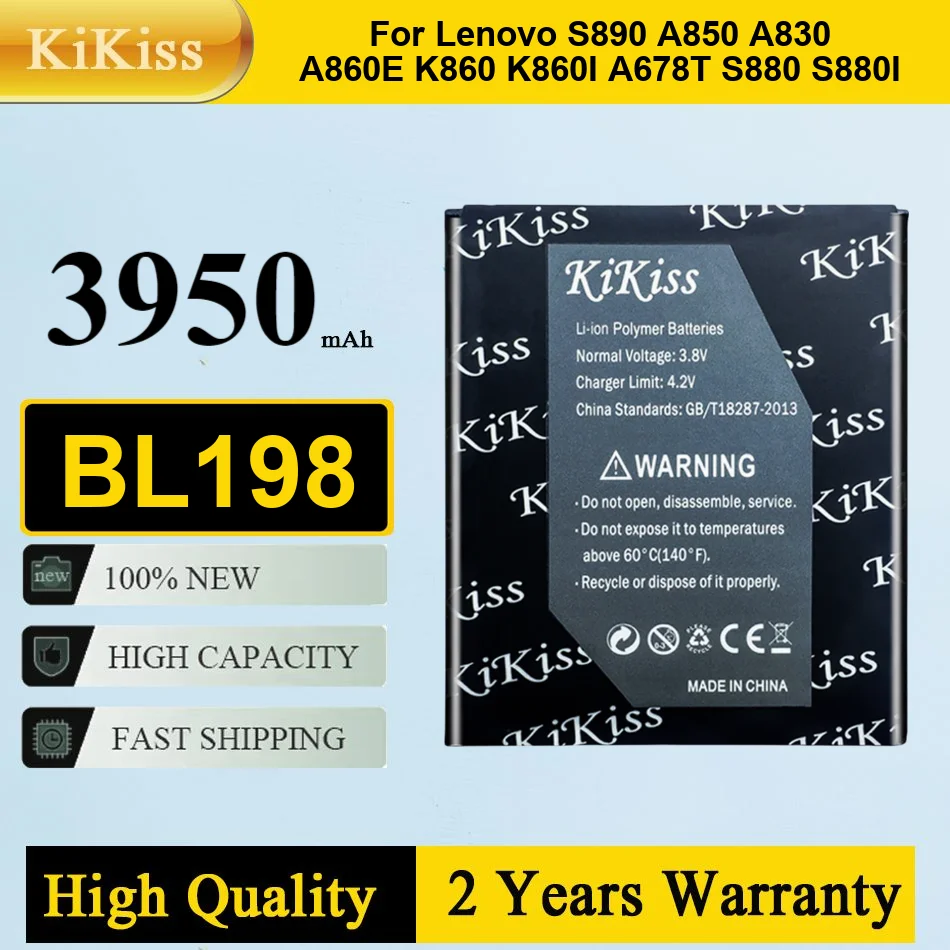 Литий-ионный аккумулятор BL198 для Lenovo S890 A850 A830 A860E K860 K860i A678T S880 S880i