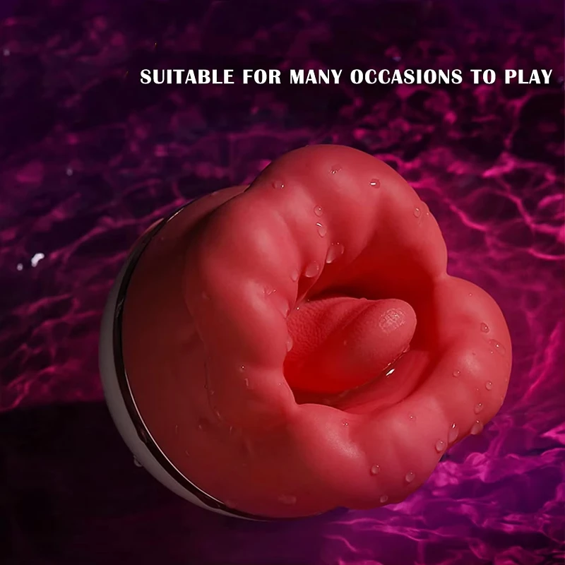 1pc Rose Red Lips Vibrator Vagina Tongue Clitoral Stimulator g-spot Massager Female Masturbator Adult Erotic Products view 5