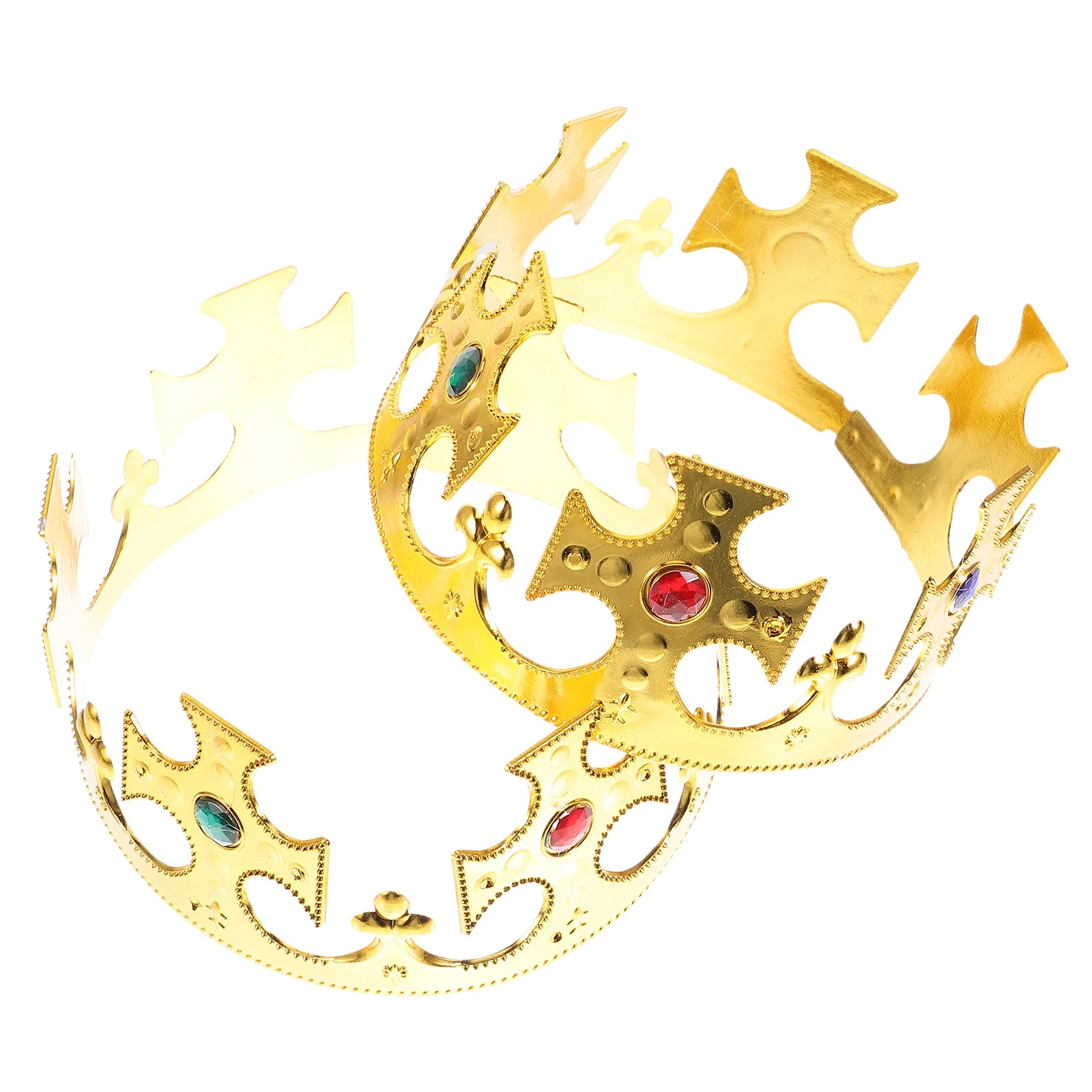 Vaguelly 2-teiliges goldenes Kreuz für Erwachsene, Halloween-Kostüm-Requisite, Herren-Schmuck, Überzugszubehör