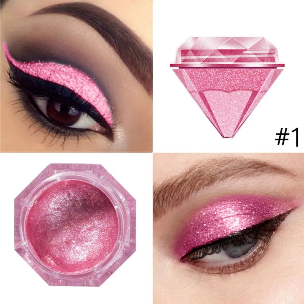 Palette Diamond Glitter Eyeshadow Shimmer Shine Highly Pigmented Face Glow Eyeshadow Long-lasting Waterproof Jelly Gel Eyeshadow