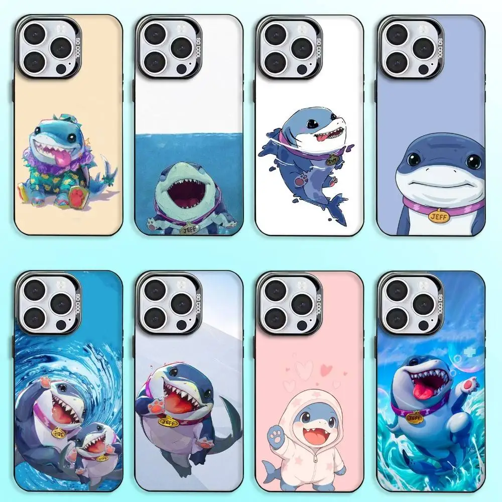 

The Land Shark J-JeffS Phone Case For iPhone17,16,15,14,13,12,11 Plus,Pro Max Colored Silver Plated Inside Cover