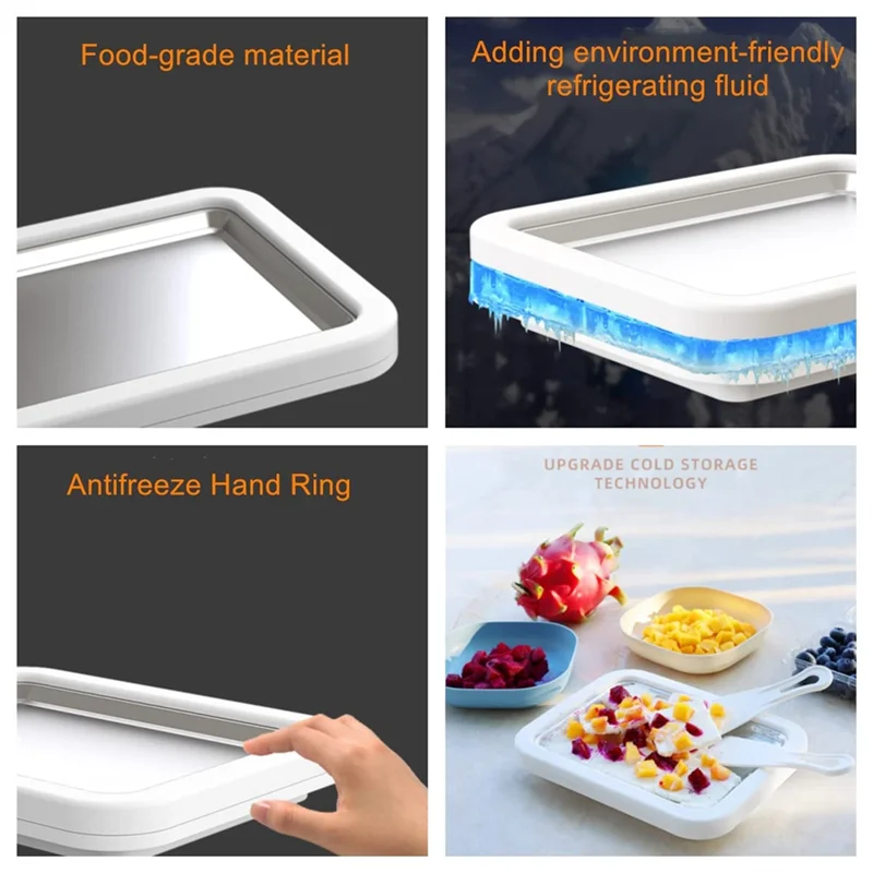 

B47B-Мягкая машина для приготовления мороженого и смузи, сорбет для мороженого, машина для замороженного йогурта, быстрая охлаждающая пластина со скребками, идеально подходит для маки