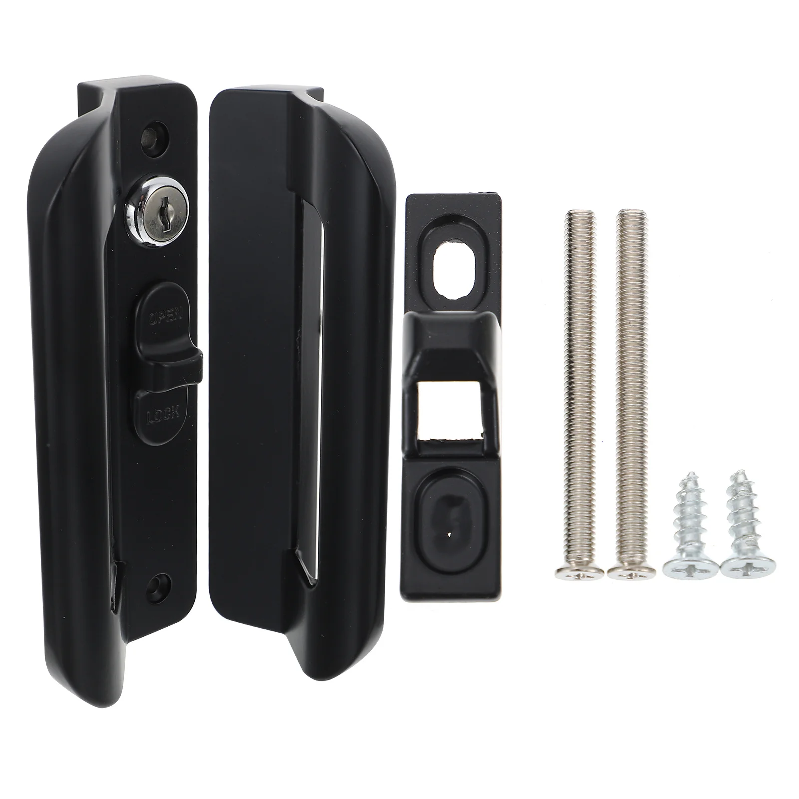 

1Set Patio Sliding Door Handle Set Aluminium Alloy Pull Flush Sliding Barn Door Lock Easy Install Rust Resistant Replacement