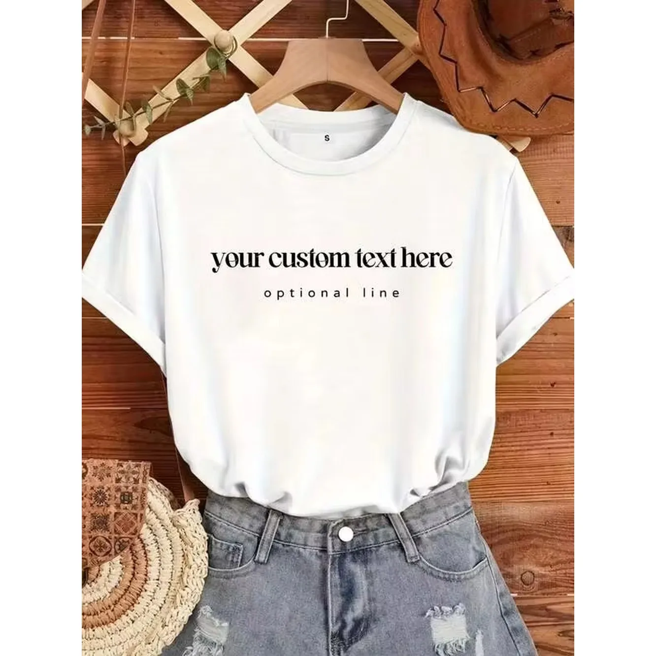 Custom T-Shirts With Text - Personalized Name/Logo/Message, Compatible For &, Casual Round Neck T-Shirts, Wholesale Orders Ideal For Parties, Events,