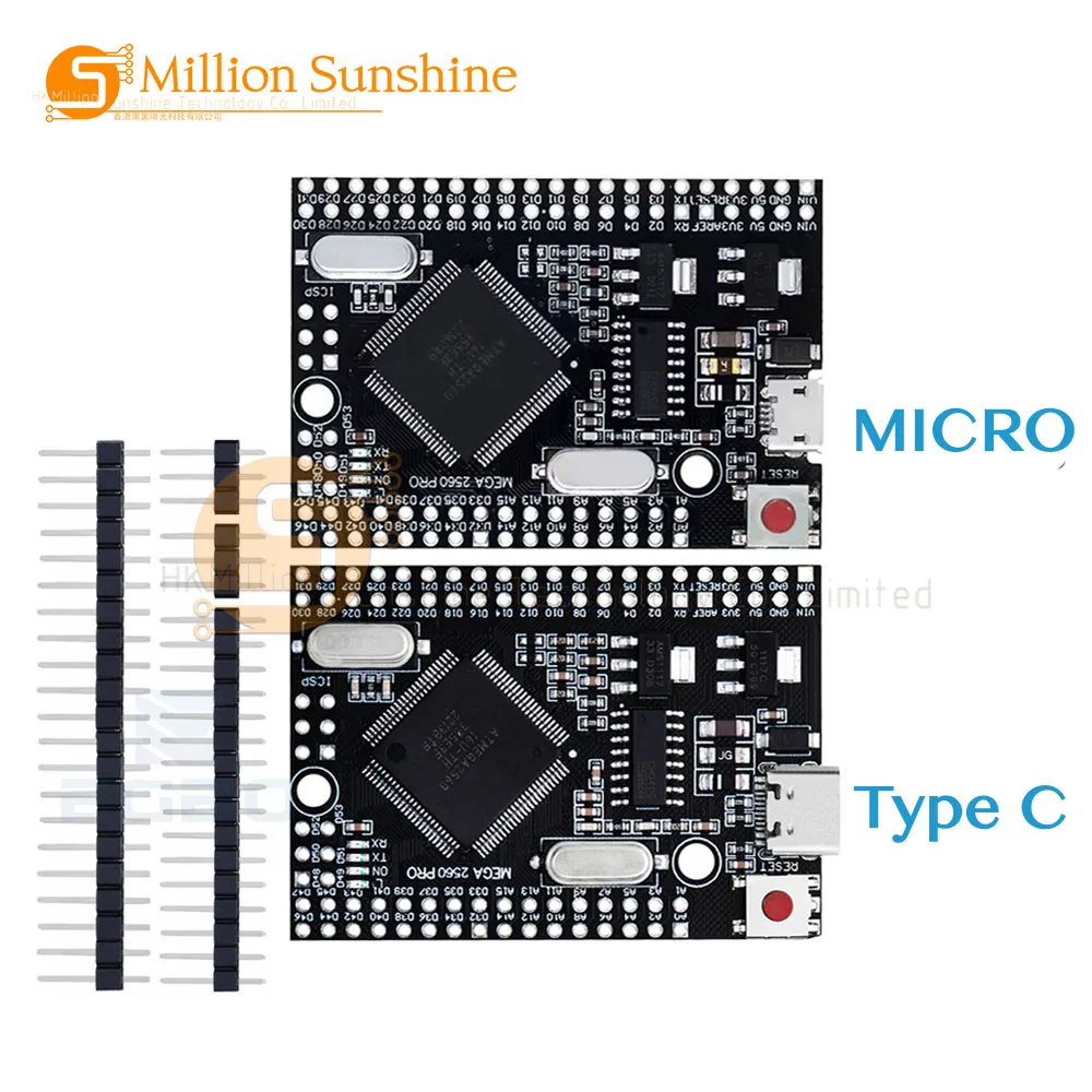 Mega 2560 PRO MINI 5V (Embed) CH340G ATmega2560-16AU with male pinheaders Compatible for arduino Mega 2560