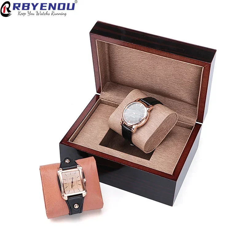 OEM For Watch MDF Wood Watch Box High-end Tourbillon Mechanical Watch Packing Box Jewelry Box Customizable Logo Organizer
