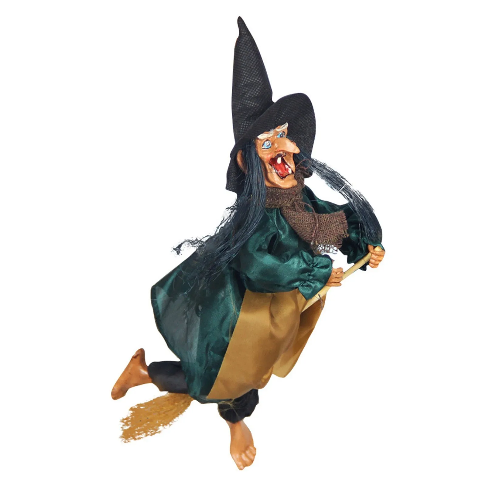 Halloween Talking Hangings Witch Halloween Decorations Animated Witch With LED Eyes And Spooky Sounds Horror Scense Props ﻿ - Image 2
