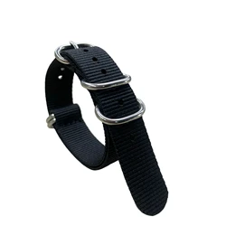 15mm Nylon Watch Band Ballistic Nylon Multicolor Replacement Watch Straps with Stainless Steel Buckle, 1pcs