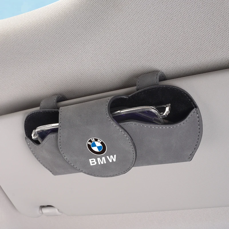 Car Sun Visor suede Glasses Storage Box Sunglasses Holder For BMW F25 F26 F15 F16 E90 E91 E92 E60 E84 G32 G30 G20 G05 G07 G02