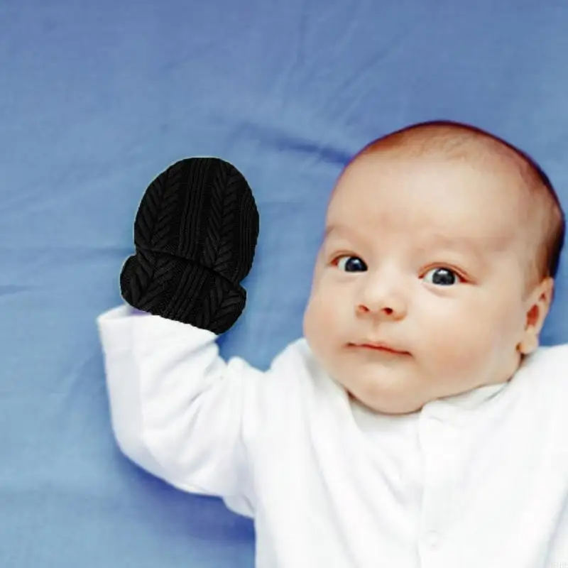 54DF Защитные средства для рук новорожденных Эластичный браслет Хлопковые варежки предотвращают появление царапин на коже