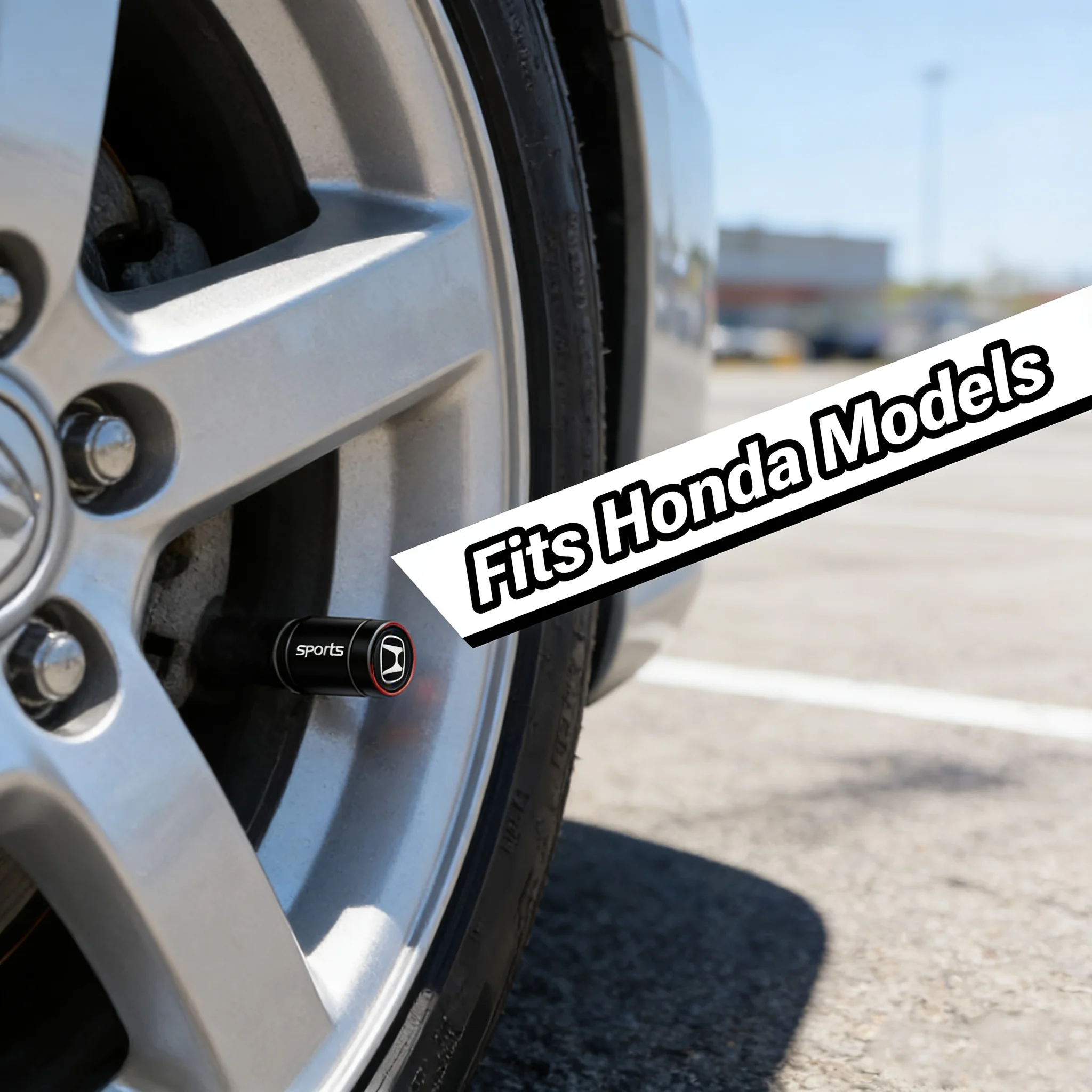 Bouchon de tige de Valve de pneu de voiture en alliage, 4 pièces, couvercle anti-poussière, accessoires pour Honda Civic Fit Accord City Vezel CR-V S660 Odyssey HR-V Insight