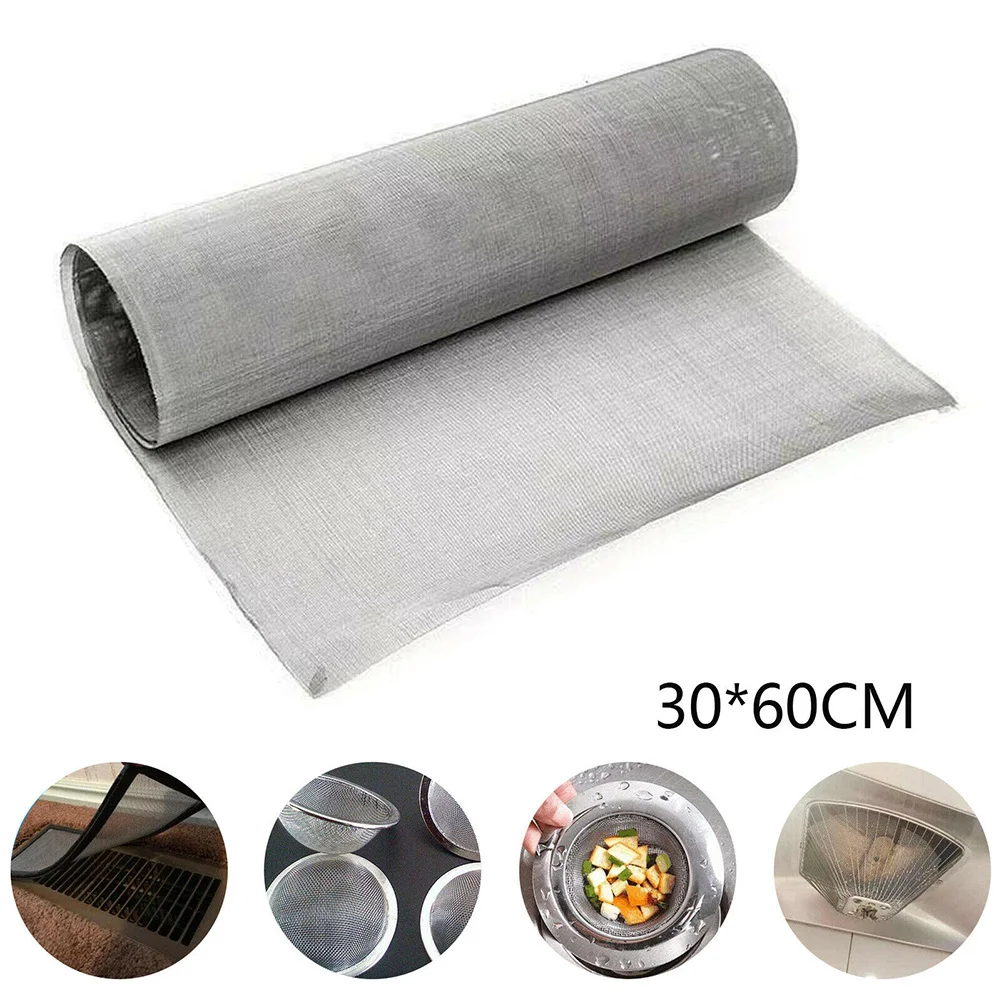 100 Mesh Stainless Steel Mesh Woven Wire Mesh 60x30cm Woven Cloth Screen Wire Filter Sheet Home Use Screening Filter