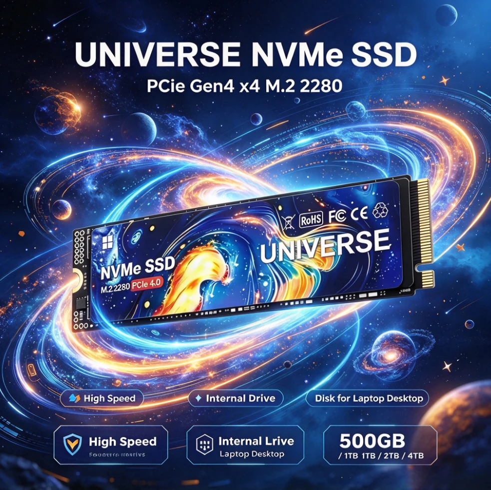 UNIVERSE Gaming SSD M.2 NVMe PCIe4.0 2280 3500MB/s TLC 3D NAND 500GB 1TB 2TB 4TB High Speed Solid State Disk for Desktop Laptop