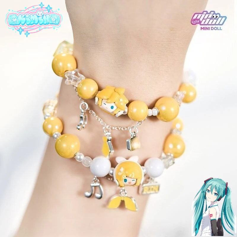 Hatsune Miku dibujos animados Anime estudiante pulsera creativa Kawaii personaje femenino pulsera derivada decoración regalo al por mayor
