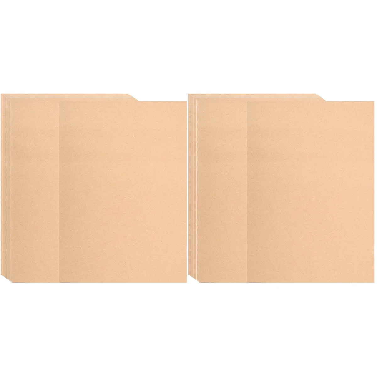 

2 Pieces Braille School Supplies Practice Papers Card Board Light Brown Writing for Blind People