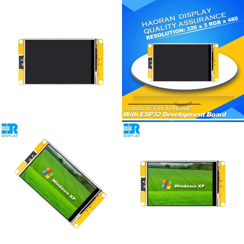 

ESP32 WROOM 32E Development Board for ESP32 DIY Projects with 4.0 Inch 320x480 TFT LCD Touch Screen HMI Display Module LVGL