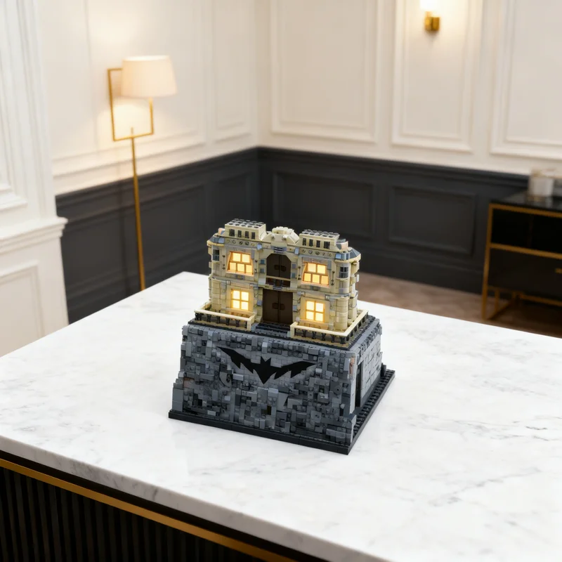 

6757 деталей MOC: Бэткейв Уэйна, Супергерои, DCD, Бэтмен, модель UCS, строительные блоки, архитектурная игрушка, рождественские подарки, кирпичики для детей