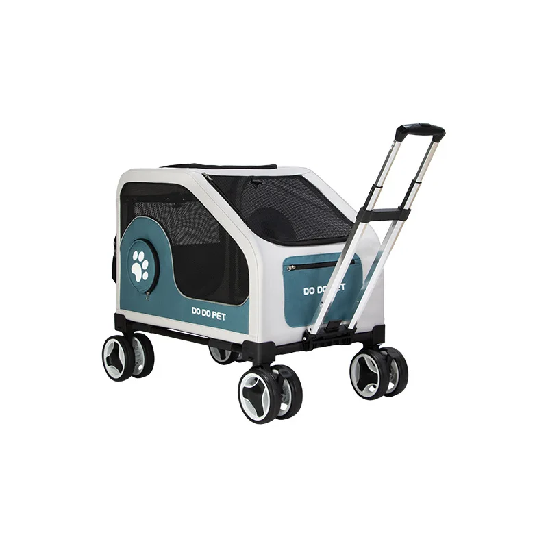Small Pet Trolley Cart Dog Cat Teddy Cart Travel Pet Dog Cart
