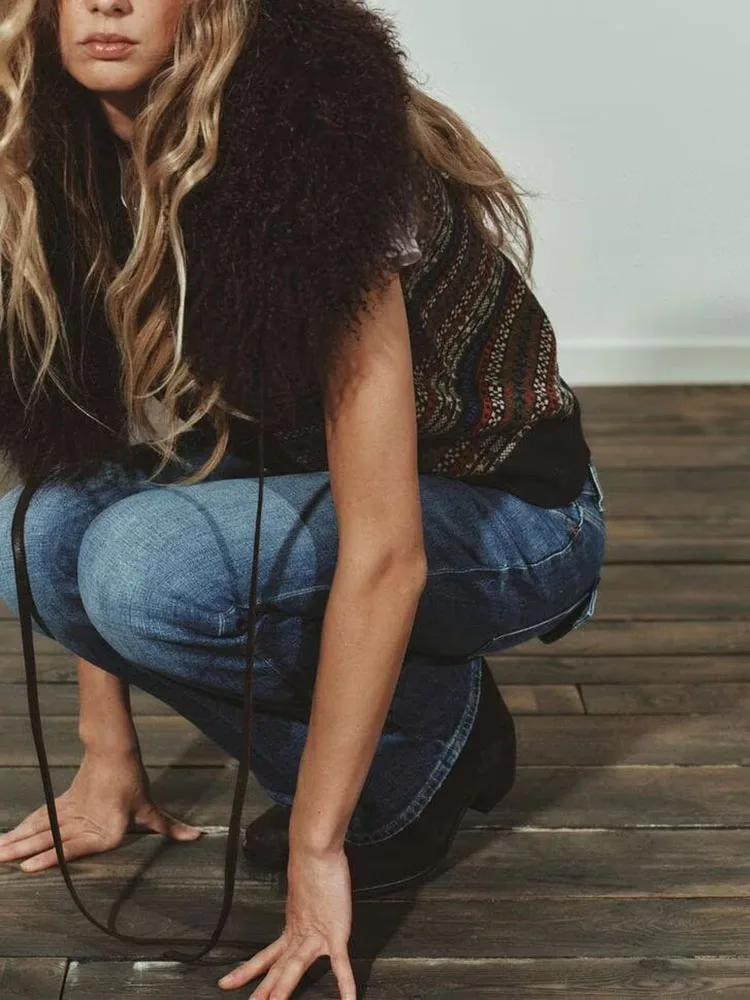 Faionable Sweet Versatile V-Ne Gilet lavorato a maglia 2025 Inverno Nuovo arrivo Abbigliamento donna Casual Sle ort Lunghezza Bottone Clo...