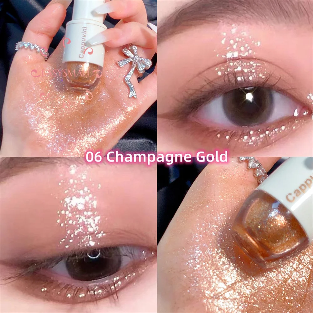 Glitter Highlighter Liquid Eye Shadow Eyeliner Durable Waterproof Gold Shimmer And Shine Eye Silkworm Pencil Makeup Beauty Tool