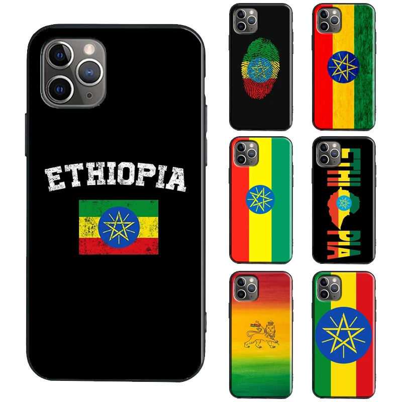 Ethiopia Flag TPU Case For iPhone XR X XS Max Plus 13 Pro 12 mini 11 14 15 16 Pro Max Coque Capa