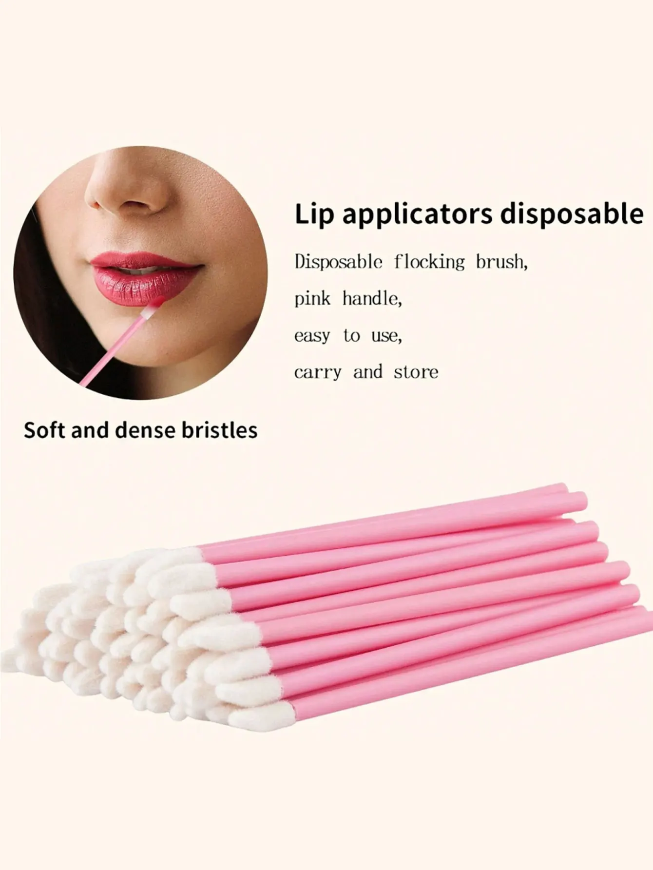 Eyelash Extension Brush Kit-Disposable Lash Spoolies, Micro Swabs, Lip Gloss Brushes 3-in-1 Set, 300 pcs