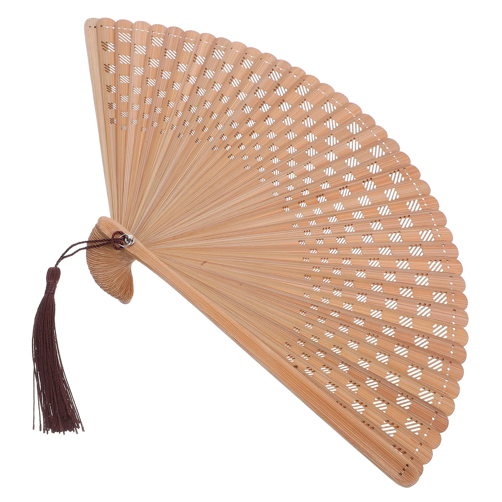 

Mini Bamboo Folding Hand Fan Compact Lightweight Portable Cooling Tool for Outdoor Weddings Travel Retro Asian Style Foldable