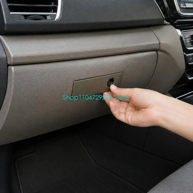 D8KE 5JM55ZJ8AC Clip-In Glove Box Handle with Curved Rectangular Faceplate, ABS Component for the Existing Passenger-Side