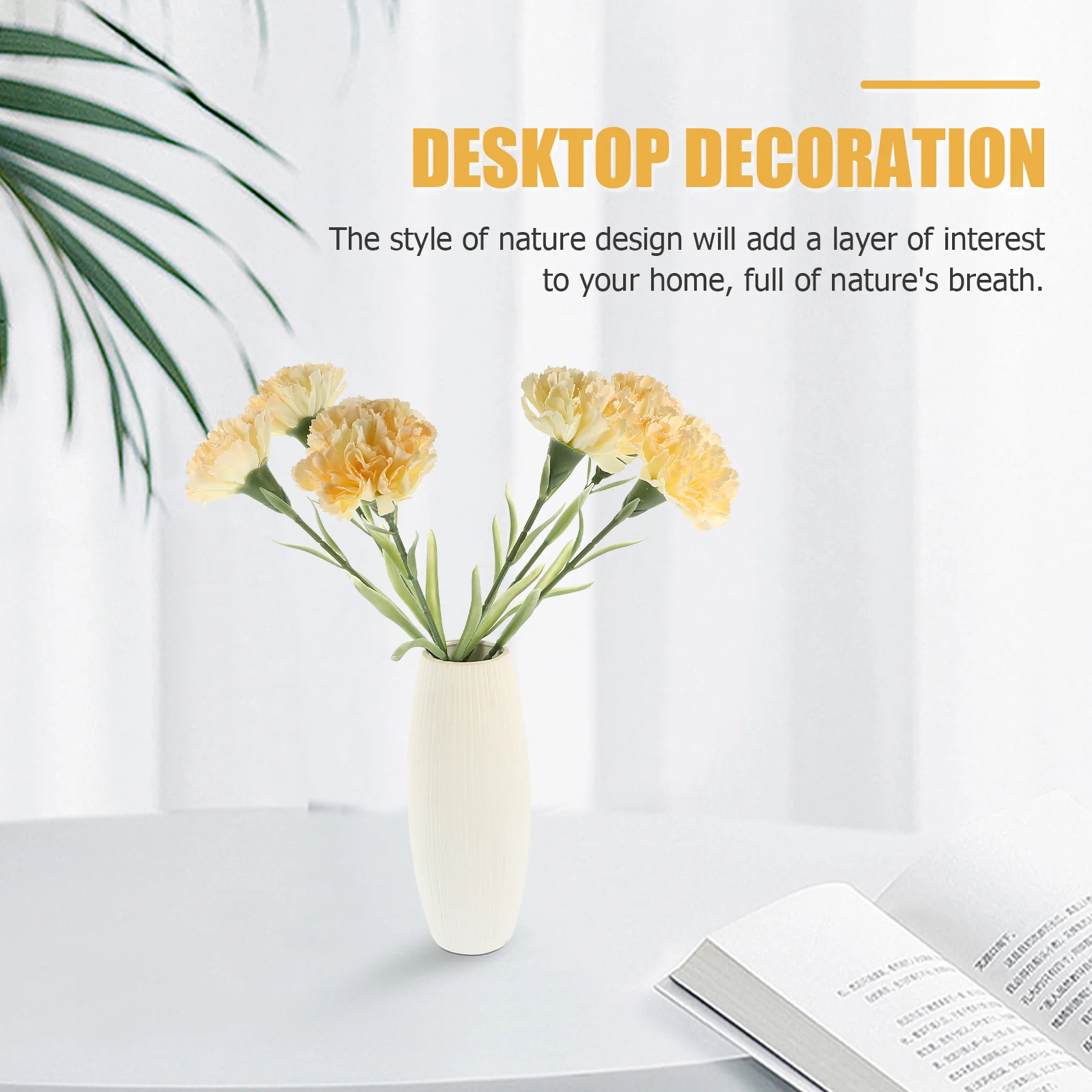 6 pçs simulação cravo arranjo de flores falsas pano decoração para casa decorar decorações casamento presente do dia das mães