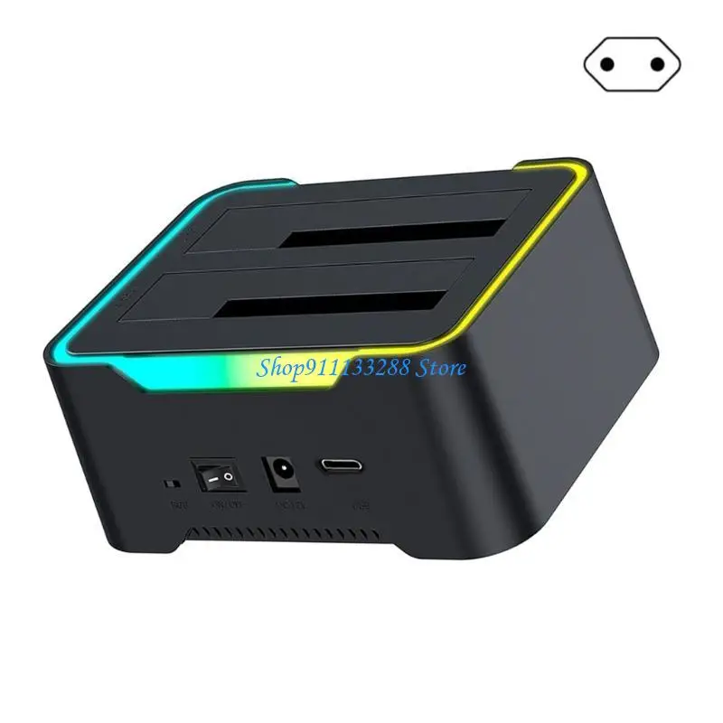 G88D Double Bay Hard Drive Type Type C لـ 3.5 2.5 بوصة أقراص Dock Station