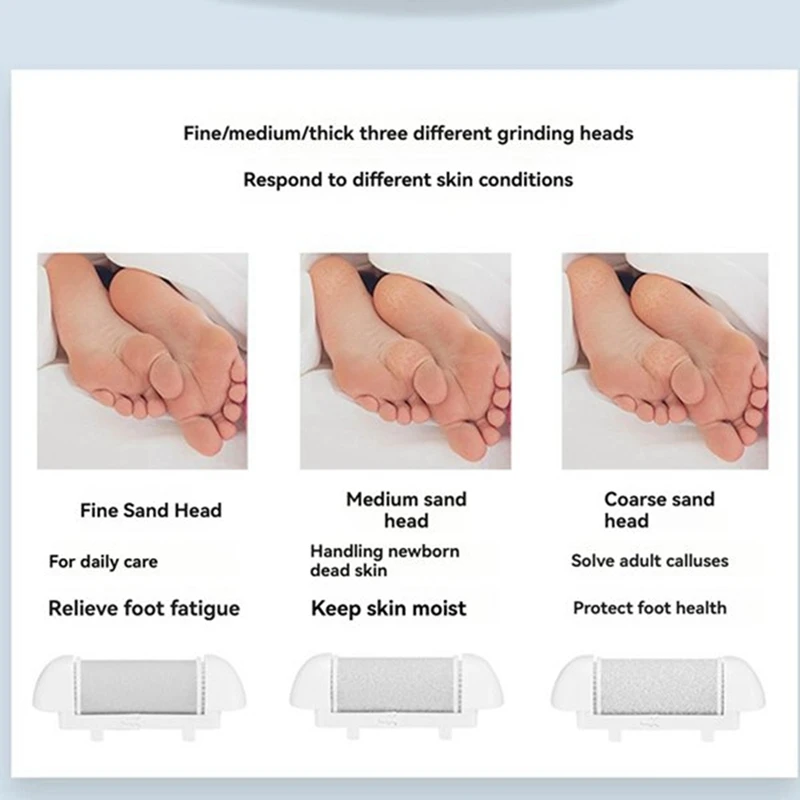 AAAN-Automatic Pedicure Grinding Machine Foot Callus Removal Tool Waterproof Lighting Digital Display Enhanced Power
