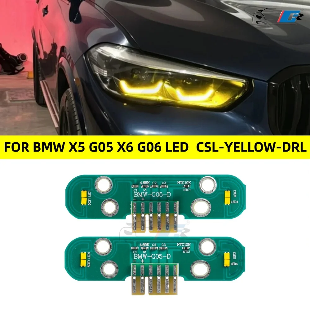 

Нелазерные светодиодные фары желтого цвета светодиодные платы DRL для BMW X5 G05 X6 G06 2019 2020 2021 25dX 40i M50iX внедорожник, модуль дневного хода